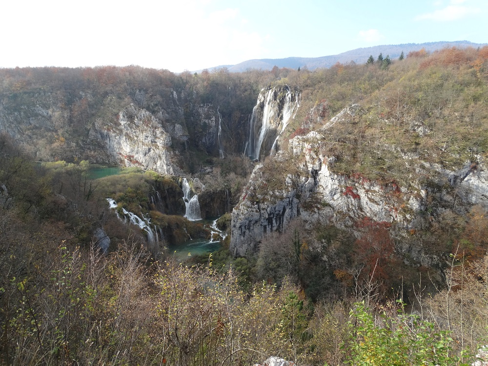 plitvicer seen kroatien großer wasserfall veliki slap panorama