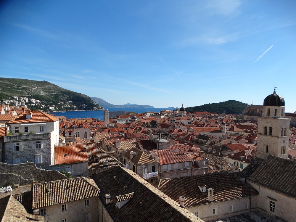 Dubrovnik kroatien stadtmauer ausblick altstadt