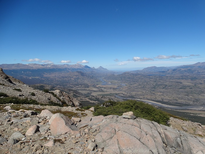 Willkommen in Patagonien: ein sehr schöner Ausblick auf das Ibañez Tal. 