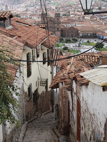 Cusco Peru Blick auf Plaza de Armas