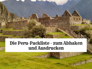 Packliste Peru